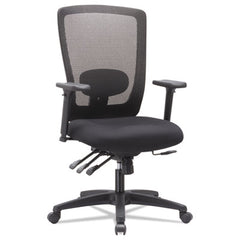 Alera® Envy Series Mesh High-Back Multifunction Chair, Supports Up to 250 lb, 16.88" to 21.5" Seat Height, Black