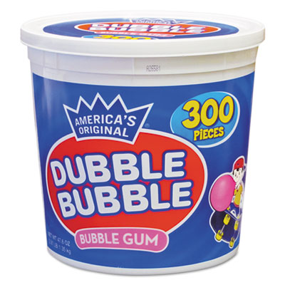 Dubble Bubble Bubble Gum, Original Pink, 300/Tub Gum - Office Ready