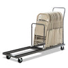 Alera® Chair/Table Cart, Metal, 600 lb Capacity, 20.86" x 50.78" to 72.04" x 43.3", Black Chair/Table Carts - Office Ready