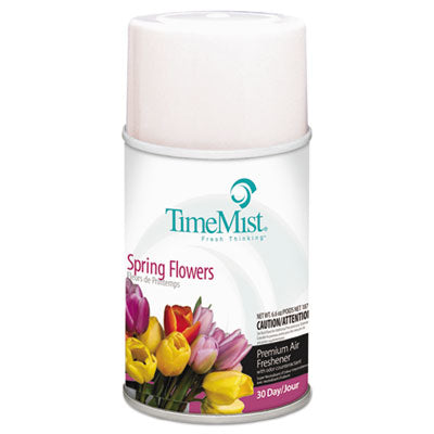 TimeMist® Premium Metered Air Freshener Refills, Spring Flowers, 6.6 oz Aerosol Spray Air Fresheners/Odor Eliminators-Aerosol Refill - Office Ready