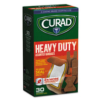 Curad® Heavy Duty Bandages, Assorted Sizes, 30/Box Bandages-Plastic Self-Adhesive Strip - Office Ready