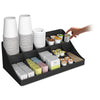 Mind Reader 11-Compartment Coffee Condiment Organizer, 18 1/4 x 6 5/8 x 9 7/8, Black Condiment Organizers-Coffee Condiment Station - Office Ready