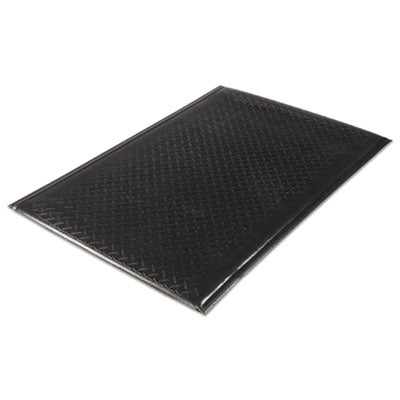 Ribbed Vinyl Anti-Fatigue Mat, 24 x 36, Black