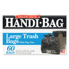 Handi-Bag® Super Value Pack, 30 gal, 0.65 mil, 30" x 33", Black, 60/Box Bags-Low-Density Waste Can Liners - Office Ready