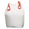 Draw 'n Tie® Heavy-Duty Trash Bags, 13 gal, 0.9 mil, 24.5" x 27.38", White, 200/Box Bags-Low-Density Waste Can Liners - Office Ready