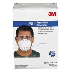 3M™ Particulate Respirator 8511, N95 with 3M™ Cool Flow™ Exhalation Valve, 10 Masks/Box