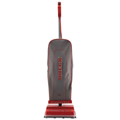 Oreck Commercial Upright Vacuum, 12" Cleaning Path, Red/Gray