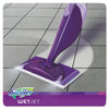 Swiffer® WetJet® Mop, 11 x 5 White Cloth Head, 46" Purple/Silver Aluminum/Plastic Handle Mops-Wet/Dry Pad - Office Ready