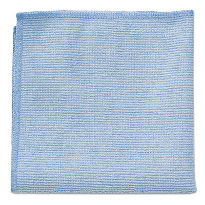 Rubbermaid® Commercial Microfiber Cleaning Cloths, 16 X 16, Blue, 24/Pack Towels & Wipes-Washable Cleaning Cloth - Office Ready