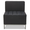Alera® QUB Series Armless L Sectional, 26.38w x 26.38d x 30.5h, Black Sectional Sofas/Loveseats - Office Ready