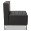 Alera® QUB Series Armless L Sectional, 26.38w x 26.38d x 30.5h, Black Sectional Sofas/Loveseats - Office Ready