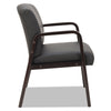 Alera® Reception Lounge WL Series Guest Chair, 24.21" x 24.8" x 32.67", Black Seat, Black Back, Espresso Base Guest & Reception Chairs - Office Ready
