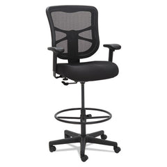 Alera® Elusion™ Series Mesh Stool, Supports Up to 275 lb, 22.6" to 31.6" Seat Height, Black