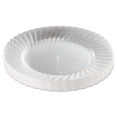 WNA Classicware® Plastic Dinnerware, 9" dia, Clear, 12 Plates/Pack