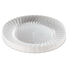 WNA Classicware® Plastic Dinnerware, 9" dia, Clear, 12/Pack, 15 Packs/Carton