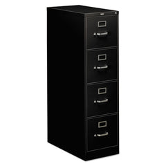 HON® 310 Series Vertical File, 4 Letter-Size File Drawers, Black, 15" x 26.5" x 52"