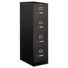 HON® 510 Series Vertical File, 4 Letter-Size File Drawers, Black, 15" x 25" x 52"