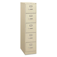 HON® 310 Series Vertical File, 5 Letter-Size File Drawers, Putty, 15
