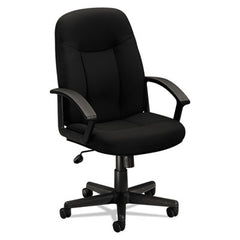 HON® HVL601 Series Executive High-Back Chair, Supports Up to 250 lb, 17.44" to 20.94" Seat Height, Black