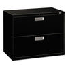 HON® Brigade® 600 Series Lateral File, 2 Legal/Letter-Size File Drawers, Black, 36" x 18" x 28" Lateral File Cabinets - Office Ready
