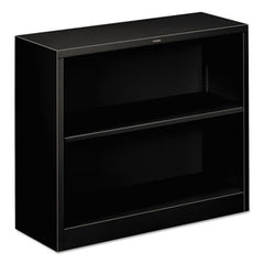 HON® Brigade® Metal Bookcases, Two-Shelf, 34.5w x 12.63d x 29h, Black