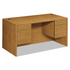 HON® 10500 Series™ Double Pedestal Desk, Left and Right: Box/File, 60" x 30" x 29.5", Harvest