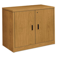 HON® 10500 Series™ Storage Cabinet with Doors, 36w x 20d x 29.5h, Harvest Office & All-Purpose Storage Cabinets - Office Ready