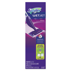 Swiffer® WetJet® Mop, 11 x 5 White Cloth Head, 46" Purple/Silver Aluminum/Plastic Handle
