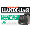 Handi-Bag® Super Value Pack, 33 gal, 0.65 mil, 32.5" x 40", Black, 40/Box Bags-Low-Density Waste Can Liners - Office Ready