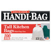 Handi-Bag® Super Value Pack, 13 gal, 0.6 mil, 23.75" x 28", White, 100/Box Bags-Low-Density Waste Can Liners - Office Ready