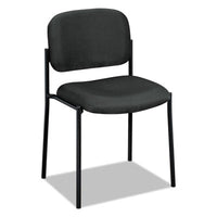 HON® VL606 Stacking Guest Chair without Arms, Supports Up to 250 lb, Charcoal Seat/Back, Black Base Chairs/Stools-Folding & Nesting Chairs - Office Ready