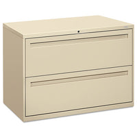 HON® Brigade® 700 Series Lateral File, 2 Legal/Letter-Size File Drawers, Putty, 42