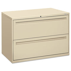 HON® Brigade® 700 Series Lateral File, 2 Legal/Letter-Size File Drawers, Putty, 42" x 18" x 28"