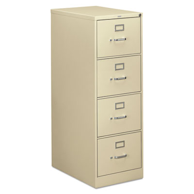 HON® 310 Series Vertical File, 4 Legal-Size File Drawers, Putty, 18.25