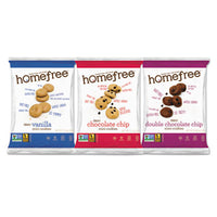 Homefree® Gluten Free Mini Cookies Variety Pack, 1.1 oz/0.95 oz/1.1 oz Packs, 30/Carton Cookies - Office Ready