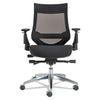 Alera® EB-W Series Pivot Arm Multifunction Mesh Chair, Supports 275 lb, 18.62" to 22.32" Seat, Black Seat/Back, Aluminum Base Chairs/Stools-Office Chairs - Office Ready
