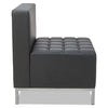 Alera® QUB Series Armless L Sectional, 26.38w x 26.38d x 30.5h, Black Sofas/Loveseats-Sectionals - Office Ready