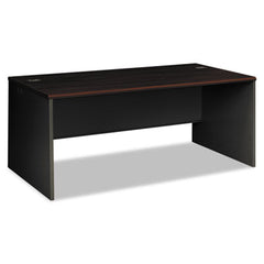 HON® 38000 Series™ Desk Shell, 72" x 36" x 29.5", Mahogany/Charcoal