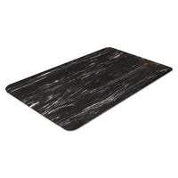 Crown Cushion-Step Marbleized Rubber Mat, 24 x 36, Black Anti Fatigue Mats - Office Ready
