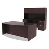 Alera® Valencia™ Series Bow Front Desk Shell, 71" x 41.38" x 29.63", Espresso Desks-Desk Shells - Office Ready