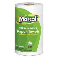Marcal® 100% Premium Recycled Kitchen Roll Towels, 2-Ply, 8.8 x 11, 210 Sheets, 12 Rolls/Carton Towels & Wipes-Perforated Paper Towel Roll - Office Ready