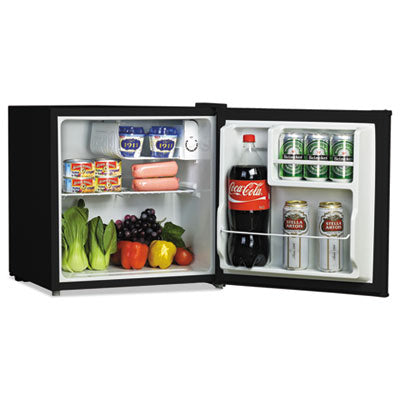 Alera™ 1.6 Cu. Ft. Refrigerator with Chiller Compartment, Black Refrigerators-Cube - Office Ready