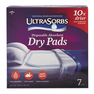 Medline Ultrasorbs Disposable Dry Pads, 23