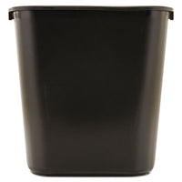 Rubbermaid® Commercial Deskside Plastic Wastebasket, Rectangular, 7 gal, Black Waste Receptacles-Deskside All-Purpose Wastebaskets - Office Ready