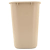Rubbermaid® Commercial Deskside Plastic Wastebasket, Rectangular, 7 gal, Beige Waste Receptacles-Deskside All-Purpose Wastebaskets - Office Ready