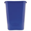 Rubbermaid® Commercial Deskside Recycling Container, Rectangular, Plastic, 41.25 qt, Blue Waste Receptacles-Deskside Recycling Wastebaskets - Office Ready