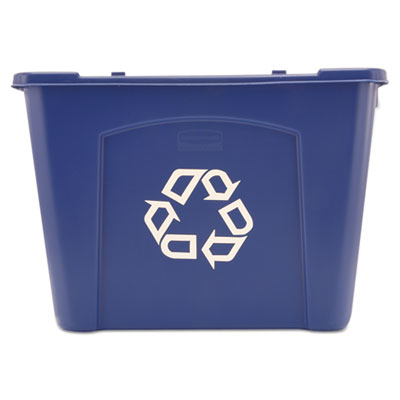 Rubbermaid Recycling Bin, 14 Gallon, Blue