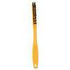 Rubbermaid® Commercial Synthetic-Fill Tile & Grout Brush, Black Plastic Bristles, 2.5" Brush, 8.5" Yellow Plastic Handle Cleaning Brushes-Scrub - Office Ready