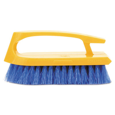 Rubbermaid® Commercial Long Handle Scrub, Yellow Synthetic Bristles, 8  Brush, 8 Gray Plastic Handle