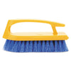 Rubbermaid® Commercial Iron-Shaped Handle Scrub Brush, Blue Polypropylene Bristles, 6" Brush, 6" Yellow Plastic Handle Cleaning Brushes-Scrub - Office Ready